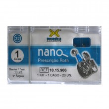 Kit de Bráquetes Roth Nano Slot .022 Can. 9º Angulação Gancho 10.15.906 - Morelli