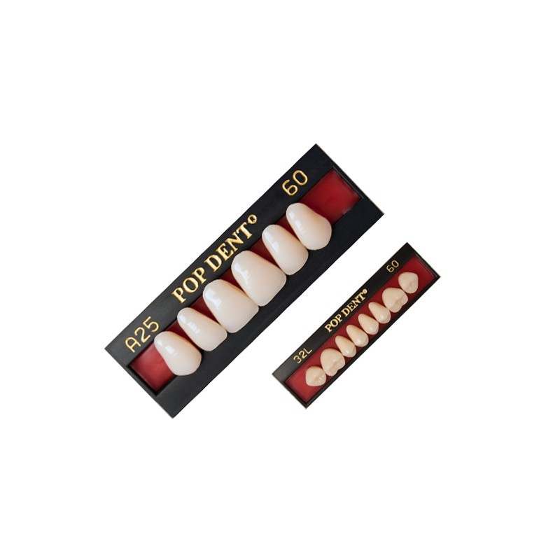 Dentes Pop A26 Superior 62 (placa com 6) - *- Vipi - Dentaltech